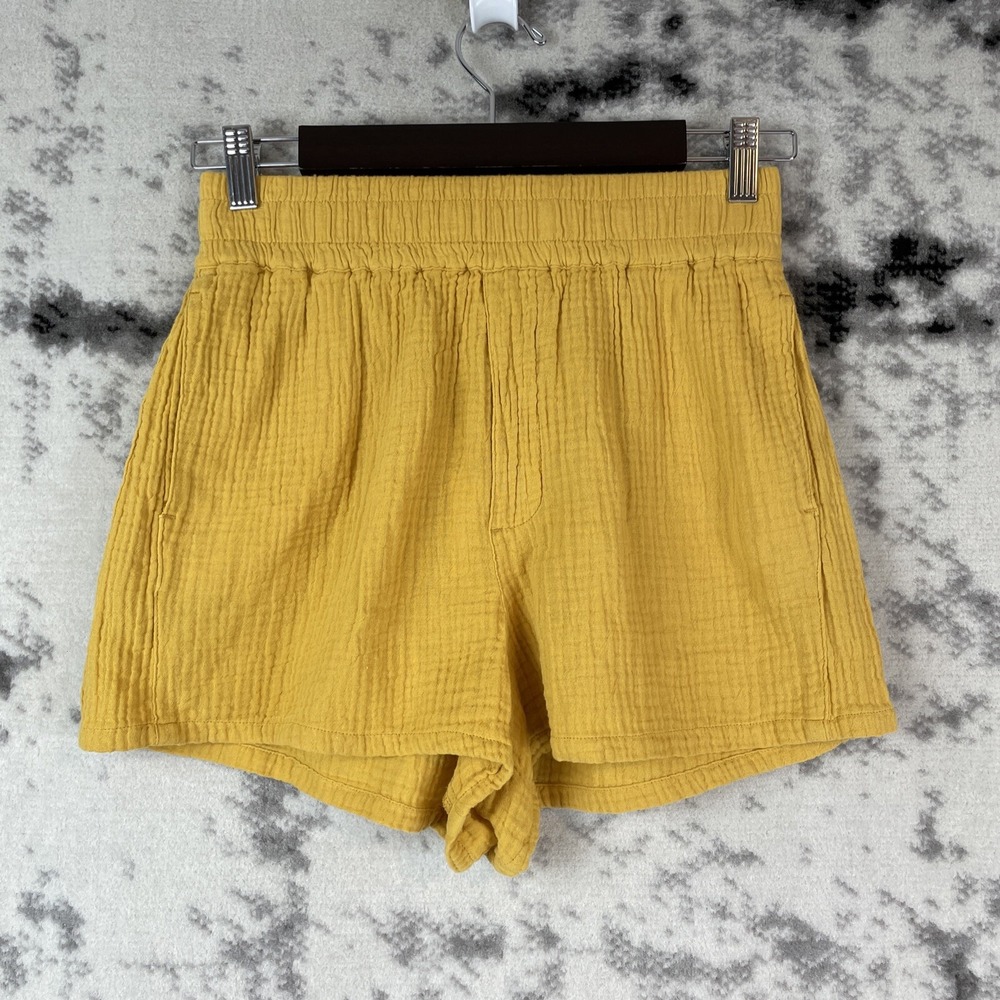 Sundays‎ Fuller Shorts Women's Size Small Yellow Comfort Boho Cotton